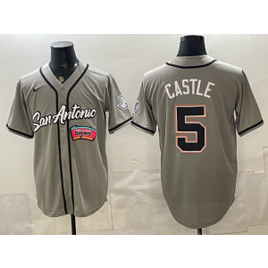 San Antonio Spurs 5 Castle Grey Baseball Vapor Limited Men Jersey San Antonio Spurs 5 Castle Grey Baseball Vapor Limited Men Jersey