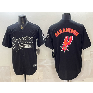 San Antonio Spurs Black Baseball Vapor Limited Men Jersey San Antonio Spurs Black Baseball Vapor Limited Men Jersey