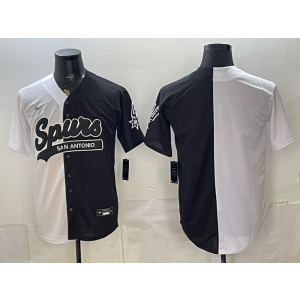 San Antonio Spurs Black White Split Baseball Vapor Limited Men Jersey San Antonio Spurs Black White Split Baseball Vapor Limited Men Jersey