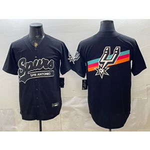 San Antonio Spurs Blank Black Baseball Vapor Limited Men Jersey 1 San Antonio Spurs Blank Black Baseball Vapor Limited Men Jersey 1