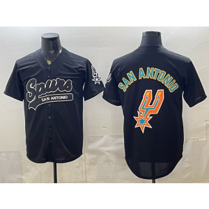 San Antonio Spurs Blank Black Baseball Vapor Limited Men Jersey San Antonio Spurs Blank Black Baseball Vapor Limited Men Jersey