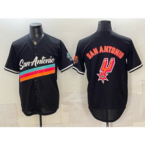San Antonio Spurs Blank Black Baseball Vapor Limited Men Jersey 5 San Antonio Spurs Blank Black Baseball Vapor Limited Men Jersey 5