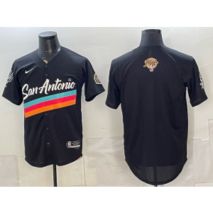 San Antonio Spurs Blank Black Finals Baseball Vapor Limited Men Jersey San Antonio Spurs Blank Black Finals Baseball Vapor Limited Men Jersey