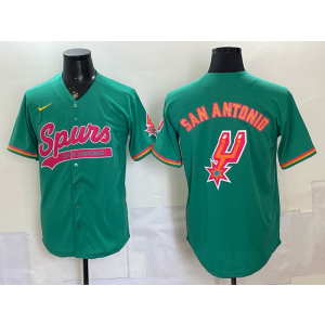 San Antonio Spurs Green Baseball Vapor Limited Men Jersey