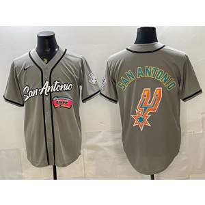 San Antonio Spurs Grey Baseball Vapor Limited Men Jersey 1 San Antonio Spurs Grey Baseball Vapor Limited Men Jersey 1