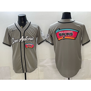 San Antonio Spurs Grey Baseball Vapor Limited Men Jersey 2 San Antonio Spurs Grey Baseball Vapor Limited Men Jersey 2
