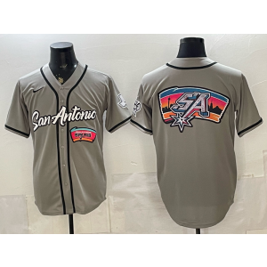 San Antonio Spurs Grey Baseball Vapor Limited Men Jersey 3 San Antonio Spurs Grey Baseball Vapor Limited Men Jersey 3
