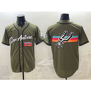 San Antonio Spurs Olive Baseball Logo Vapor Limited Men Jersey San Antonio Spurs Olive Baseball Logo Vapor Limited Men Jersey