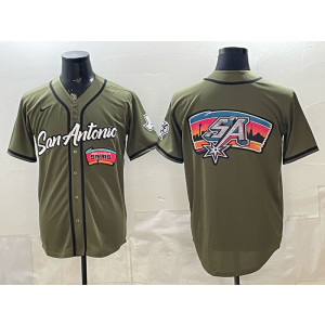 San Antonio Spurs Olive Baseball Vapor Limited Men Jersey San Antonio Spurs Olive Baseball Vapor Limited Men Jersey