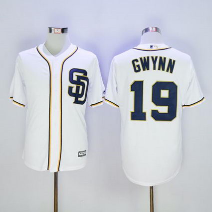 San Diego Padres #19 Tony Gwynn White New Cool Base Stitched MLB Jersey San Diego Padres #19 Tony Gwynn White New Cool Base Stitched MLB Jersey