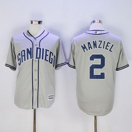 San Diego Padres #2 Johnny Manziel Grey New Cool Base Stitched MLB Jersey San Diego Padres #2 Johnny Manziel Grey New Cool Base Stitched MLB Jersey