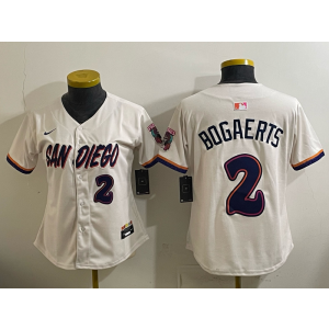 San Diego Padres 2 Bogaerts Cream Cool Base Women Jersey San Diego Padres 2 Bogaerts Cream Cool Base Women Jersey