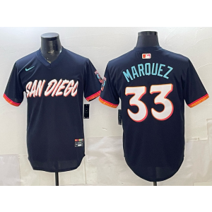 San Diego Padres 33 Marquez Navy 2026 City Connect Cool Base Men Jersey San Diego Padres 33 Marquez Navy 2026 City Connect Cool Base Men Jersey
