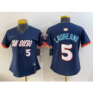 San Diego Padres 5 Laureano Navy 2026 City Connect Cool Base Women Jersey 1 San Diego Padres 5 Laureano Navy 2026 City Connect Cool Base Women Jersey 1