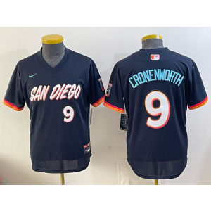 San Diego Padres 9 Cronenworth Navy 2026 City Connect Cool Base Youth Jersey San Diego Padres 9 Cronenworth Navy 2026 City Connect Cool Base Youth Jersey