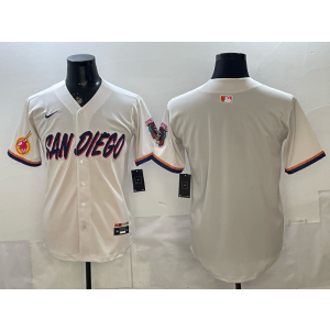 San Diego Padres Blank Cream Cool Base Men Jersey San Diego Padres Blank Cream Cool Base Men Jersey