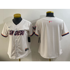 San Diego Padres Blank Cream Cool Base Women Jersey San Diego Padres Blank Cream Cool Base Women Jersey