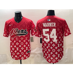 San Francisco 49ers 54 Warner Red Vapor Baseball Limited Men Jersey San Francisco 49ers 54 Warner Red Vapor Baseball Limited Men Jersey