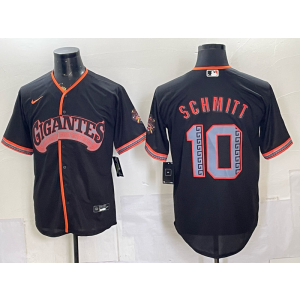 San Francisco Giants 10 Schmitt Black 2026 Alternate Men Jersey San Francisco Giants 10 Schmitt Black 2026 Alternate Men Jersey