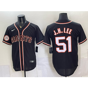 San Francisco Giants 51 J.H.Lee 2026 Black Out Men Jersey San Francisco Giants 51 J.H.Lee 2026 Black Out Men Jersey