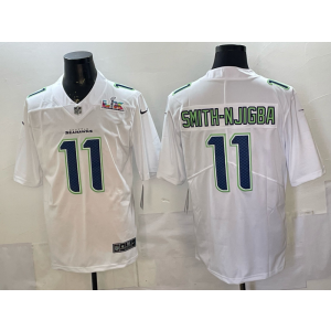 Seattle Seahawks 11 Jaxon Smith-Njigba White 2026 Super Bowl LX Vapor Limited Men Jersey