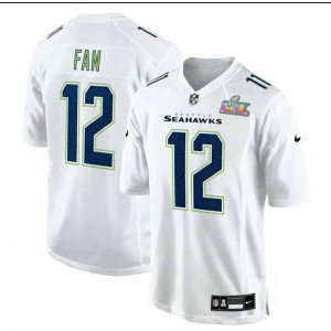 Seattle Seahawks 12 Fan White 2026 Super Bowl LX Vapor Limited Men Jersey