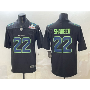 Seattle Seahawks 22 Shaheed Black 2026 Super Bowl LX Vapor Limited Men Jersey