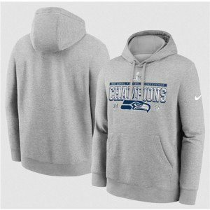 Seattle Seahawks Heather Gray 2025 Champions Locker Room Trophy Collection Hoodie Seattle Seahawks Heather Gray 2025 Champions Locker Room Trophy Collection Hoodie