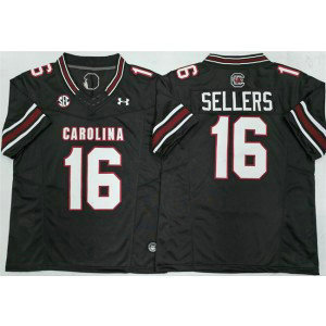 South Carolina Fighting Gamecocks 16 LaNorris Sellers Black F.U.S.E. Vapor Limited Men Jersey