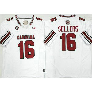 South Carolina Fighting Gamecocks 16 LaNorris Sellers White F.U.S.E. Vapor Limited Men Jersey