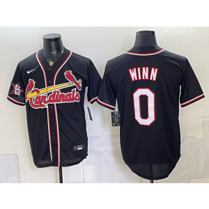 St.Louis Cardinals 0 Winn Black Out Men Jersey