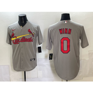 St.Louis Cardinals 0 Winn Grey Men Jersey