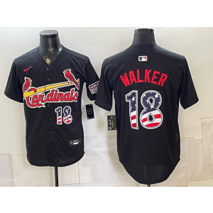 St.Louis Cardinals 18 Walker Black USA 250 Fourth of July Men Jersey