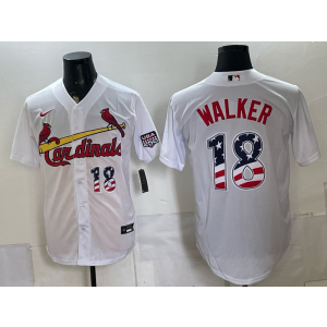 St.Louis Cardinals 18 Walker White USA 250 Fourth of July Men Jersey