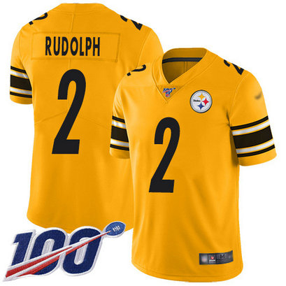 Steelers #2 Mason Rudolph Gold Men's Stitched Football Limited Inverted Legend 100th Season Jersey Steelers #2 Mason Rudolph Gold Men's Stitched Football Limited Inverted Legend 100th Season Jersey