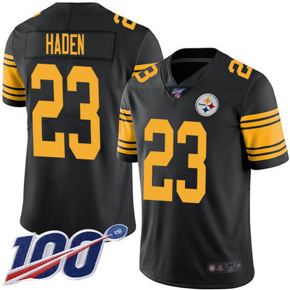 Steelers #23 Joe Haden Black Men's Stitched Football Limited Rush 100th Season Jersey Steelers #23 Joe Haden Black Men's Stitched Football Limited Rush 100th Season Jersey