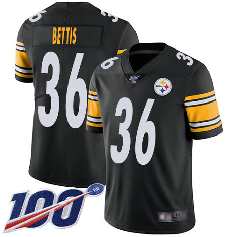 Steelers #36 Jerome Bettis Black Team Color Men's Stitched Football 100th Season Vapor Limited Jersey Steelers #36 Jerome Bettis Black Team Color Men's Stitched Football 100th Season Vapor Limited Jersey