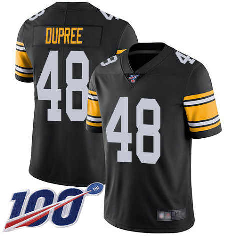 Steelers #48 Bud Dupree Black Alternate Men's Stitched Football 100th Season Vapor Limited Jersey Steelers #48 Bud Dupree Black Alternate Men's Stitched Football 100th Season Vapor Limited Jersey