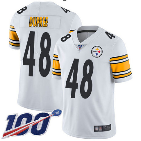 Steelers #48 Bud Dupree White Men's Stitched Football 100th Season Vapor Limited Jersey Steelers #48 Bud Dupree White Men's Stitched Football 100th Season Vapor Limited Jersey