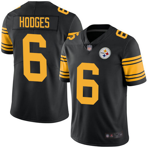 Steelers #6 Devlin Hodges Black Men's Stitched Football Limited Rush Jersey Steelers #6 Devlin Hodges Black Men's Stitched Football Limited Rush Jersey