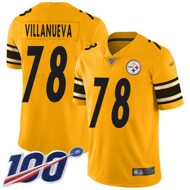 Steelers #78 Alejandro Villanueva Gold Men's Stitched Football Limited Inverted Legend 100th Season Jersey Steelers #78 Alejandro Villanueva Gold Men's Stitched Football Limited Inverted Legend 100th Season Jersey