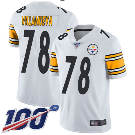 Steelers #78 Alejandro Villanueva White Men's Stitched Football 100th Season Vapor Limited Jersey Steelers #78 Alejandro Villanueva White Men's Stitched Football 100th Season Vapor Limited Jersey