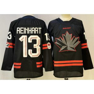 Team Canada 13 Sam Reinhart Black 2025 New Men Jersey