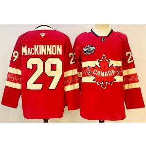 Team Canada 29 Mackinnon Red 2025 4 Nations Face-Off Premium Men Jersey