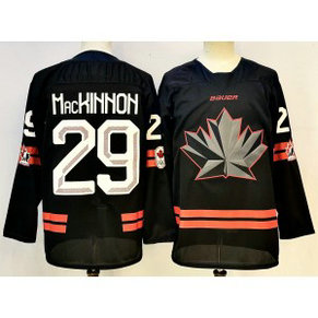 Team Canada 29 Nathan MacKinnon Black 2025 New Men Jersey
