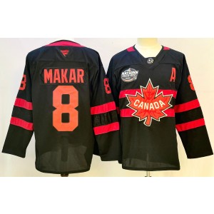 Team Canada 8 Cale Makar Black 2025 4 Nations Face-Off Premium Men Jersey