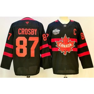 Team Canada 87 Sidney Crosby Black 2025 4 Nations Face-Off Premium Men Jersey