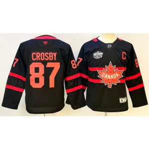 Team Canada 87 Sidney Crosby Black 2025 4 Nations Face-Off Premium Youth Jersey Team Canada 87 Sidney Crosby Black 2025 4 Nations Face-Off Premium Youth Jersey