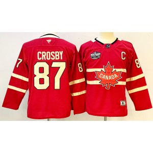 Team Canada 87 Sidney Crosby Red 2025 4 Nations Face-Off Premium Youth Jersey Team Canada 87 Sidney Crosby Red 2025 4 Nations Face-Off Premium Youth Jersey