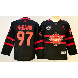 Team Canada 97 Connor McDavid Black 2025 4 Nations Face-Off Premium Youth Jersey Team Canada 97 Connor McDavid Black 2025 4 Nations Face-Off Premium Youth Jersey